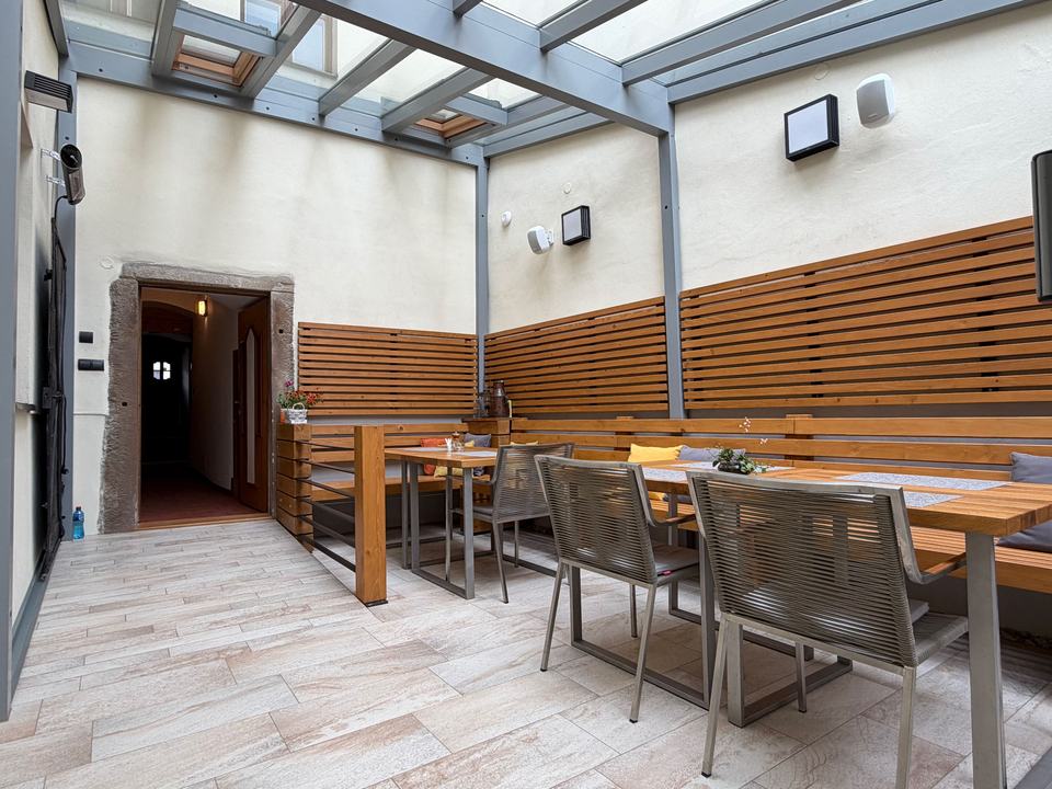 Sitzplätze im Atrium